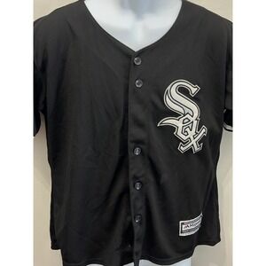 Majestic Jersey Chicago White Sox MLB Baseball Black White Mens XL
